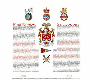 Lettres patentes concédant des emblèmes héraldiques à Pradeep Sagar Lettres patentes concédant des emblèmes héraldiques à Pradeep Sagar