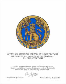 Letters patent granting heraldic emblems to The Royal Architectural Institute of Canada Letters patent granting heraldic emblems to The Royal Architectural Institute of Canada