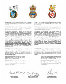 Letters patent granting heraldic emblems to Jean Delisle Letters patent granting heraldic emblems to Jean Delisle