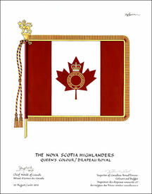 Lettres patentes approuvant les emblèmes héraldiques de The Nova Scotia Highlanders
