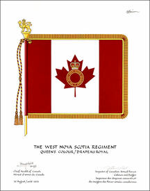 Lettres patentes approuvant les emblèmes héraldiques de The West Nova Scotia Regiment