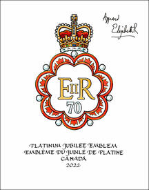 Lettres patentes enregistrant les emblèmes héraldiques du jubilé de platine de la reine Elizabeth II