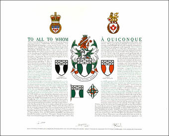 Lettres patentes concédant des emblèmes héraldiques à Paul Singh Dhillon