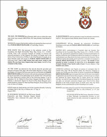 Lettres patentes concédant des emblèmes héraldiques à Faisal Khan Bangash Lettres patentes concédant des emblèmes héraldiques à Faisal Khan Bangash