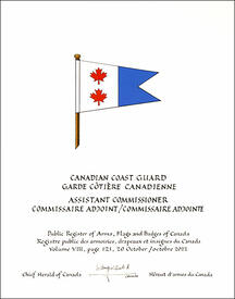 Lettres patentes concédant des emblèmes héraldiques à la Garde côtière canadienne