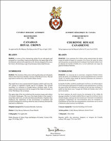 Lettres patentes enregistrant la couronne royale canadienne