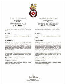 Lettres patentes enregistrant le drapeau du souverain du Canada