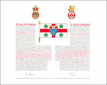 Letters patent granting heraldic emblems to The Synod of the Diocese of New Westminster