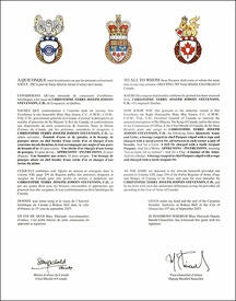 Lettres patentes concédant des emblèmes héraldiques à Christophe Terry Joseph Jodoin Stevenson Lettres patentes concédant des emblèmes héraldiques à Christophe Terry Joseph Jodoin Stevenson