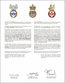 Lettres patentes concédant des emblèmes héraldiques à Arjun Singh Bhamra