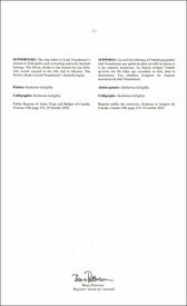 Lettres patentes enregistrant les emblèmes héraldiques de John Buchan Lettres patentes enregistrant les emblèmes héraldiques de John Buchan