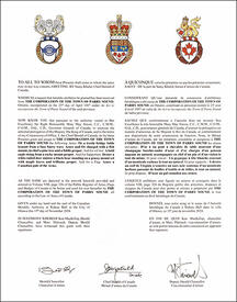 Letters patent granting heraldic emblems to The Corporation of the Town of Parry Sound Letters patent granting heraldic emblems to The Corporation of the Town of Parry Sound