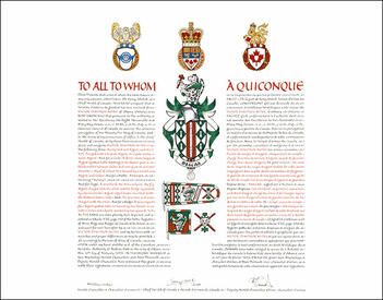 Lettres patentes concédant des emblèmes héraldiques à Victor Dimitrov Mitev