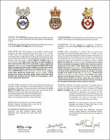 Lettres patentes concédant des emblèmes héraldiques à Alan Bruce Clark