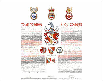 Lettres patentes concédant des emblèmes héraldiques à Einar Brockie Davison Lettres patentes concédant des emblèmes héraldiques à Einar Brockie Davison