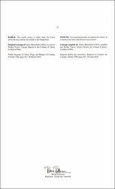 Lettres patentes enregistrant les emblèmes héraldiques de la City of Vancouver