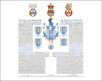 Lettres patentes concédant des emblèmes héraldiques à Jesse Daniel Free