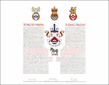 Lettres patentes concédant des emblèmes héraldiques à Helen Jane Kennedy Lettres patentes concédant des emblèmes héraldiques à Helen Jane Kennedy