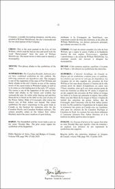 Lettres patentes enregistrant les emblèmes héraldiques de la City of Thunder Bay