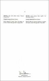 Letters patent registering the heraldic emblems of the Town of Oromocto