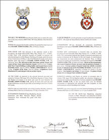 Lettres patentes concédant des emblèmes héraldiques à Eliahu Tzion Fathi Lettres patentes concédant des emblèmes héraldiques à Eliahu Tzion Fathi