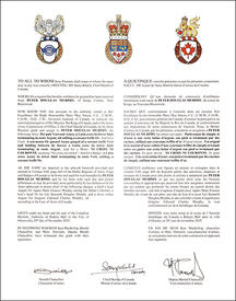 Lettres patentes concédant des emblèmes héraldiques à Peter Douglas Murphy Lettres patentes concédant des emblèmes héraldiques à Peter Douglas Murphy