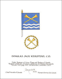 Lettres patentes concédant des emblèmes héraldiques à Douglas Jack Keirstead