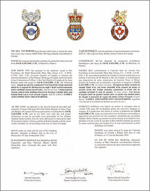 Lettres patentes concédant des emblèmes héraldiques à Jack Gauldie Lettres patentes concédant des emblèmes héraldiques à Jack Gauldie