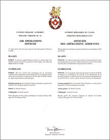 Letters patent approving the Badge of an Air Operations Officer of the Royal Canadian Air Force Letters patent approving the Badge of an Air Operations Officer of the Royal Canadian Air Force