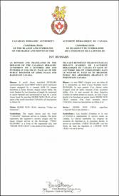 Lettres patentes confirmant le blasonnement de l'insigne du 1st Hussars