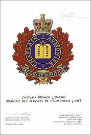 Letters patent approving Badges for the Chaplaincy Branch Letters patent approving Badges for the Chaplaincy Branch