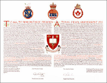 Letters patent granting heraldic emblems to St. Paul's Cathedral Letters patent granting heraldic emblems to St. Paul's Cathedral