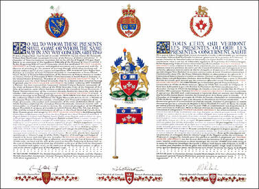 Letters patent granting heraldic emblems to Wilfrid Laurier University Letters patent granting heraldic emblems to Wilfrid Laurier University