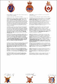 Lettres patentes concédant des emblèmes héraldiques à Jules Léger