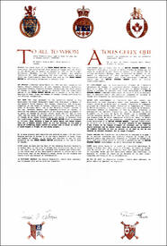 Lettres patentes concédant un insigne à la Nation Huronne Wendat