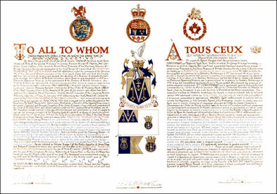 Letters patent granting heraldic emblems to the Maritime Museum of British Columbia