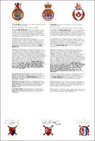 Letters patent granting heraldic emblems to Richard Brookes Bird Letters patent granting heraldic emblems to Richard Brookes Bird