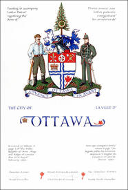 Lettres patentes enregistrant les emblèmes héraldiques de la Ville d'Ottawa Lettres patentes enregistrant les emblèmes héraldiques de la Ville d'Ottawa