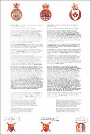 Lettres patentes enregistrant les emblèmes héraldiques du Renison College