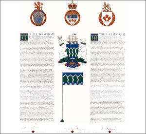 Lettres patentes concédant des emblèmes héraldiques à The Corporation of the District of North Vancouver Lettres patentes concédant des emblèmes héraldiques à The Corporation of the District of North Vancouver