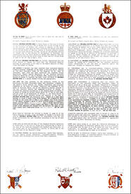 Letters patent registering the heraldic emblems of Reginald Britten Hale