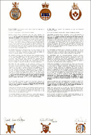 Lettres patentes enregistrant les emblèmes héraldiques de l'Ordre militaire et hospitalier de Saint-Lazare-de-Jérusalem au Canada