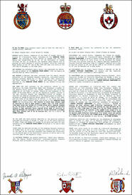 Letters patent granting heraldic emblems to the Canadian Space Agency