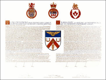 Letters patent granting heraldic emblems to The Municipality of Metropolitan Toronto Letters patent granting heraldic emblems to The Municipality of Metropolitan Toronto