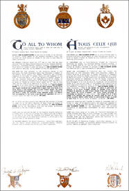 Lettres patentes concédant des emblèmes héraldiques à Jean Elizabeth McPhee