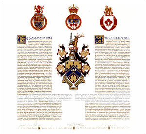 Letters patent granting heraldic emblems to the Calgary Petroleum Club Letters patent granting heraldic emblems to the Calgary Petroleum Club