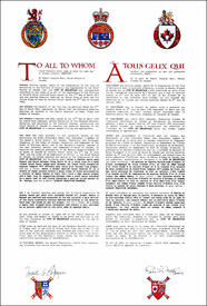 Lettres patentes enregistrant les emblèmes héraldiques de la City of Belleville Lettres patentes enregistrant les emblèmes héraldiques de la City of Belleville