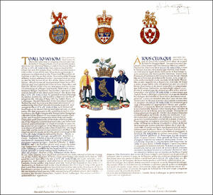Letters patent granting heraldic emblems to the City of Halifax