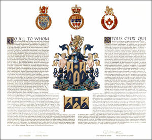 Letters patent granting heraldic emblems to The Robert McCausland Stained Glass Company Limited Letters patent granting heraldic emblems to The Robert McCausland Stained Glass Company Limited