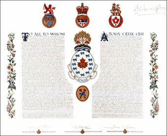 Lettres patentes concédant des emblèmes héraldiques au Conseil national des femmes du Canada Lettres patentes concédant des emblèmes héraldiques au Conseil national des femmes du Canada